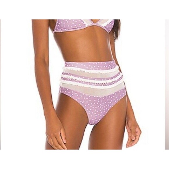 Tularosa Rosey Dusty High Waist Bikini Bottom Sz Large New - Picture 1 of 6